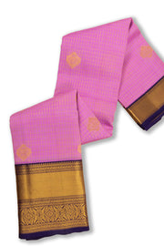 Pink Kanjivaram Pure Silk Saree with Contrast Pallu 10074834