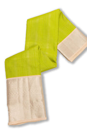 Yellow Kanjivaram Pure Silk Saree with Contrast Pallu 10074836