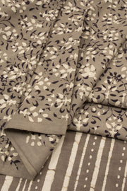 Grey Dabu Printed Cotton Salwar Suit Material -Avishya