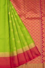 Green Handloom Kanjivaram Soft Silk Saree - Avishya