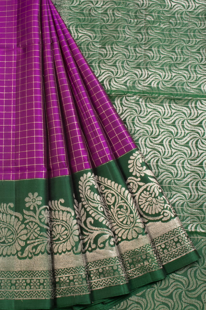 Purple Kanjivaram Soft Silk Saree 10069225 - Avishya