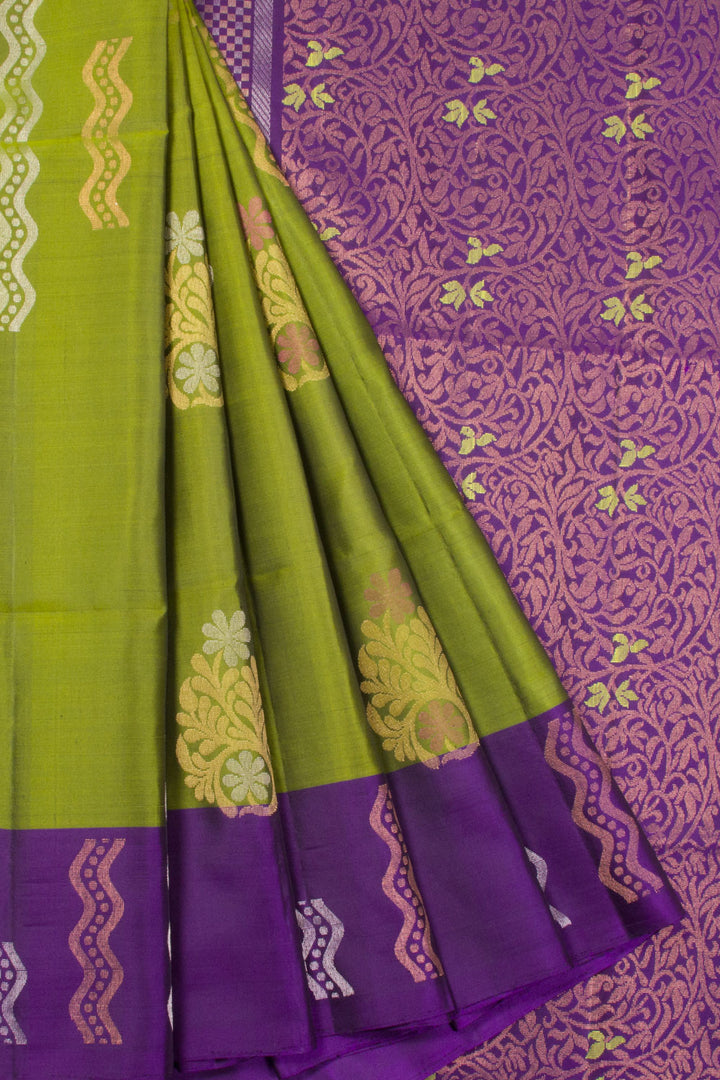 Green Kanjivaram Soft Silk Saree 10070138