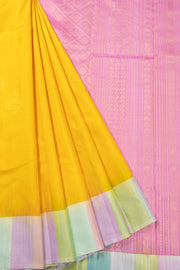 Yellow Handloom Kanjivaram Silk Saree 10070706