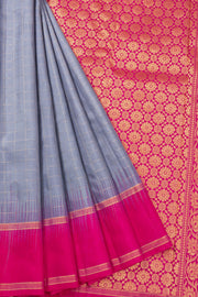 Grey Handloom Kanjivaram Silk Saree 10070707