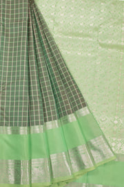 Green Handloom Kanjivaram Silk Saree 10070710 - Avishya