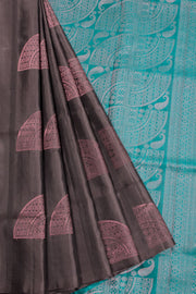 Brown Handloom Kanjivaram Silk Saree 
