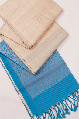 Beige Handloom Kanjivaram Soft Silk Saree 10073923