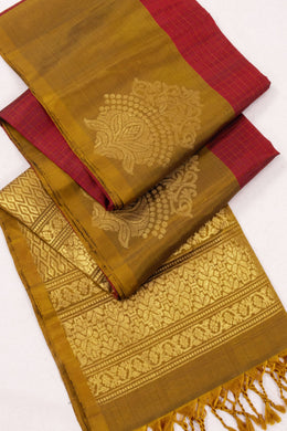 Maroon Handloom Kanjivaram Soft Silk Saree 10073933