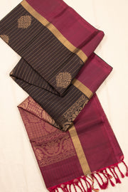 Brown Handloom Kanjivaram Soft Silk Saree 10074804