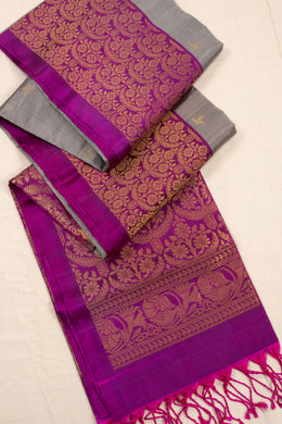 Purple Handloom Kanjivaram Soft Silk Saree 10074806