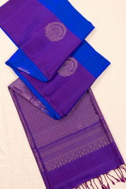 Blue Handloom Kanjivaram Soft Silk Saree with Contrast Pallu 10074807