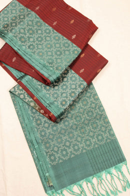 Maroon Handloom Kanjivaram Soft Silk Saree 10074809