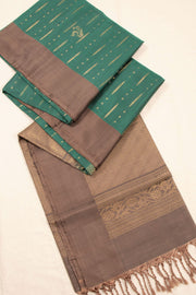 Green Handloom Kanjivaram Soft Silk Saree 10074811