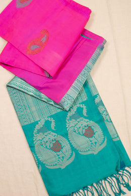 Pink Handloom Kanjivaram Soft Silk Saree 10074817