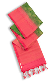 Green Handloom Kanjivaram Soft Silk Saree 10075672