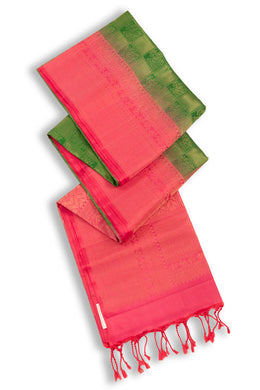 Green Handloom Kanjivaram Soft Silk Saree 10075672
