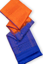 Orange Handloom Kanjivaram Soft Silk Saree 10075673