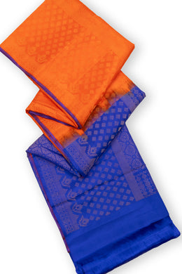 Orange Handloom Kanjivaram Soft Silk Saree 10075673