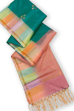 Blue Handloom Kanjivaram Soft Silk Saree 10075674