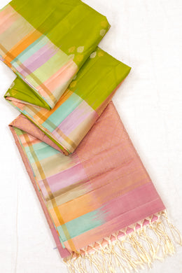 Green Handloom Kanjivaram Soft Silk Saree 10075675
