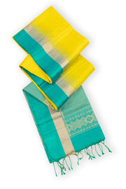 Yellow Handloom Kanjivaram Soft Silk Saree 10075679