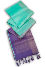  Blue Handloom Kanjivaram Soft Silk Saree 10075683