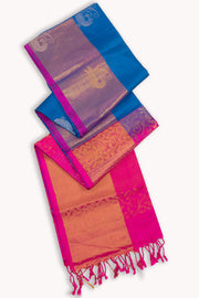 Blue Handloom Kanjivaram Soft Silk Saree 10075686