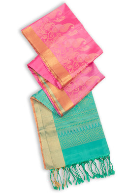 Pink Handloom Kanjivaram Soft Silk Saree 10075687