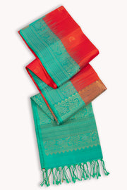 Red Handloom Kanjivaram Soft Silk Saree 10075688