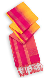Yellow Handloom Kanjivaram Soft Silk Saree 10075690