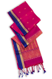 Magenta Handloom Kanjivaram Soft Silk Saree 10075691
