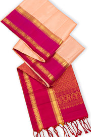 Cream Handloom Kanjivaram Soft Silk Saree 10075692