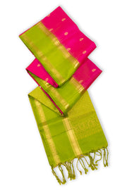 Magenta Handloom Kanjivaram Soft Silk Saree 10075696