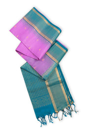 Pinkish Violet Handloom Kanjivaram Soft Silk Saree 10075702