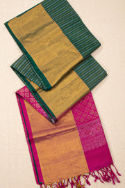 Green Handloom Kanjivaram Soft Silk Saree 10076142