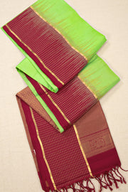 Green Handloom Kanjivaram Soft Silk Saree 10076143