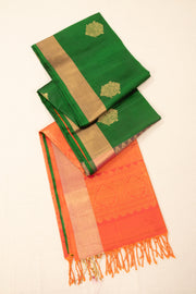 Green Handloom Kanjivaram Soft Silk Saree 10076146