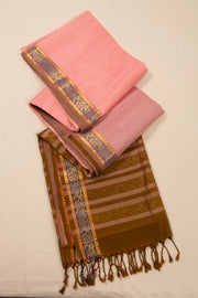 Pink Handloom Kanjivaram Soft Silk Saree 10076147