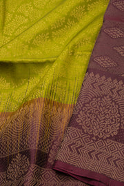 Green Handloom Kanjivaram Soft Silk Saree 10076150