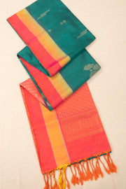 Green Handloom Kanjivaram Soft Silk Saree 10076158