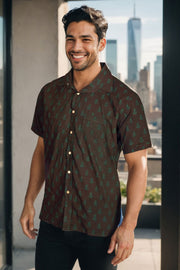 Maroon Bagh Printed Half Sleeve Men's Cotton Shirt 10075455