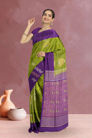 Pear Green Kanjivaram Soft Silk Saree 10070138