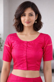 Pink Kanjivaram Soft Silk Blouse 10076977