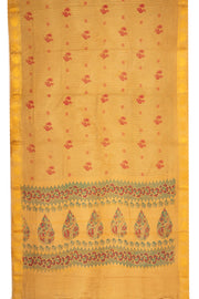 Mustard Yellow Striped Sungudi Saree 10078047
