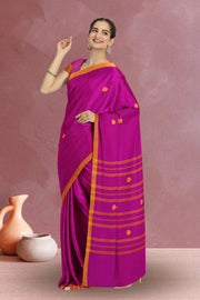 Magenta Handloom Chettinad Cotton Saree 10072569