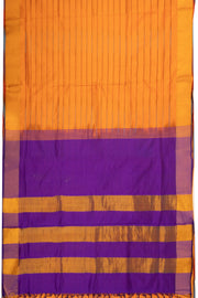 Pumpkin Orange Handloom Kanchi Silk Cotton Saree 10078091