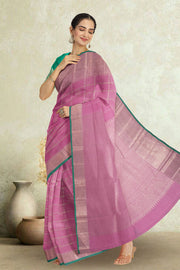Wild Orchid Monotone Kanjivaram Silk Saree 10075619