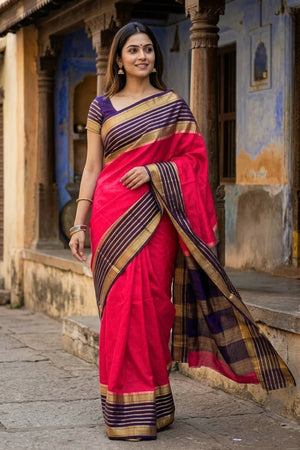 Semi Mysore Crepe Silk Saree