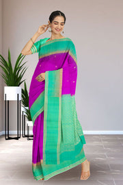 Fuschia Purple Handloom Kanjivaram Soft Silk Saree 10075703