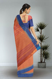 Brown Art Silk Kanjivaram Saree With Checks Design 10076312